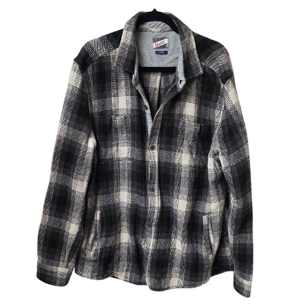 Johnnie-O Jerome Plaid Cotton Flannel Shacket Mens Size XL